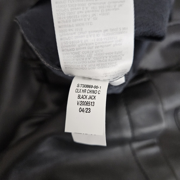 Old Navy Wide Leg Pants Black Faux Leather High Rise Chino Crop Petite 8P - Picture 7 of 7